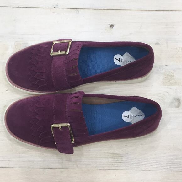 Vionic Cambridge Kiltie fringe suede slip on comfort loafers sz 7 - Picture 2 of 8